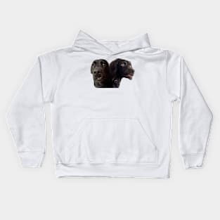 Confused Dogs Shirt, Awkward Dogs, Awkward Staring, Two Dogs Staring Matching Kids Hoodie